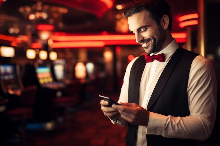 Dealer live casino sedang membuka taruhan baccarat di platform sobatkeren21 yang interaktif